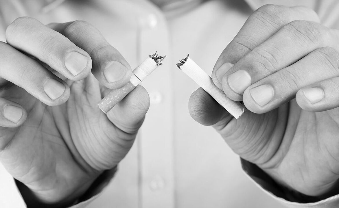 Rifiuto del fumo con prostatite